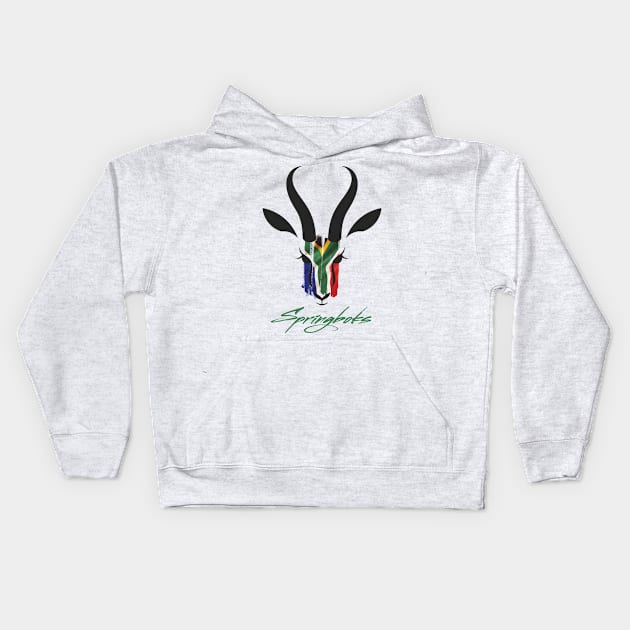 Springboks - Rugby World Champs 1994, 2007, 2019 Kids Hoodie by Arend Studios